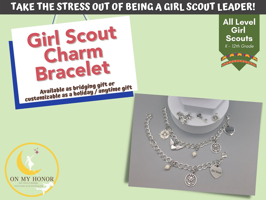 Girl Scout Charm Bracelet Bridging Gift Children's Etsy