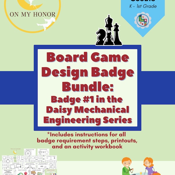 Girl Scout Daisy Board Game Design Challenge Badge Activity Plan  - Educational Activities - STEM Activities - Science Activity