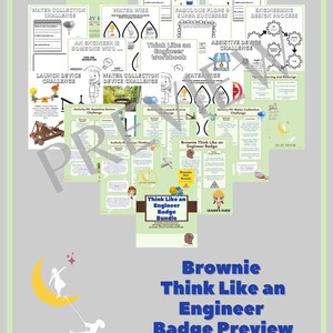 Girl Scout Brownies Think Like an Engineer Journey Activity Plan Bundle ...