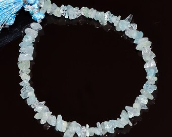 Aquamarine Gemstone Fancy Shape Natural Uncut Beads 6X5 7 x 6 mm Strand 8" 54 Ct. For Jewelry NG-130