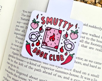 SMUTTY Book Club, Magnetic Bookmark, Bookish Gift, Book Club bookmarks, Gifts for Librarians, Book Gifts, Magnetic Page Marker