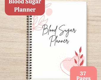 Blood Sugar Planner, Diabetic Health Tracker, Diabetes Management, Glucose Monitor, Health Journal, Gestational Diabetes Log, Printable