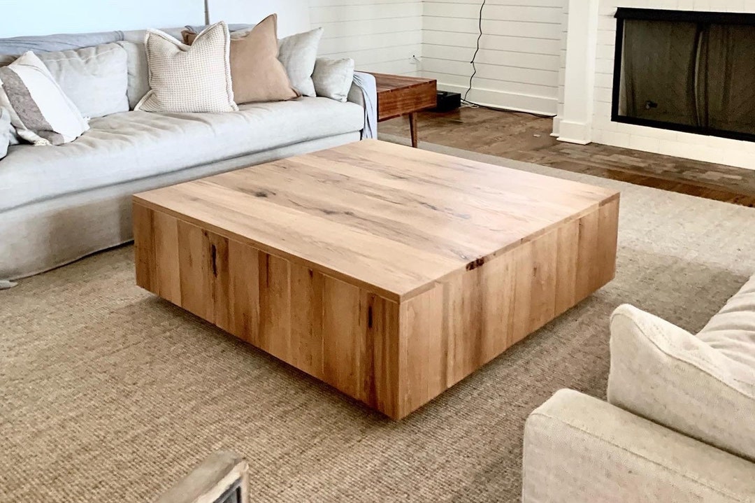 White Oak Modern Coffee Table - Etsy