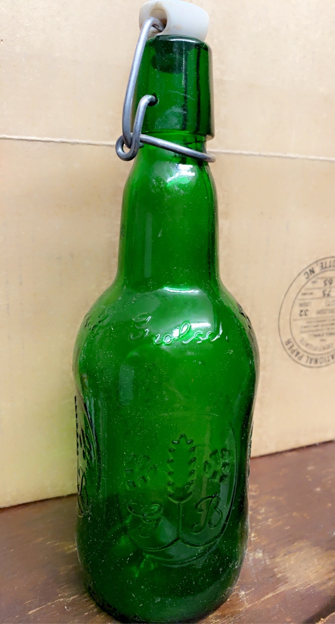 Vintage Green Grolsch Bottle Etsy