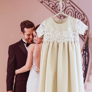 Christening dress made to measure from your wedding dress. Handmade, individually made to measure for girls for christening white ivory
