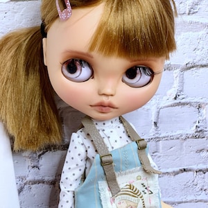 Blythe Doll (OOAK) Doll with medium blonde short hair, brunette 1/6 Custom 30 cm