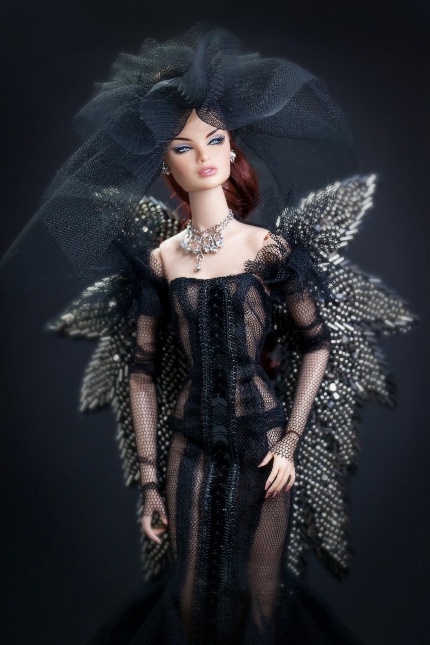 Dark Angel Dress With Wings for Integrity Toys Fashion Royalty Nu
