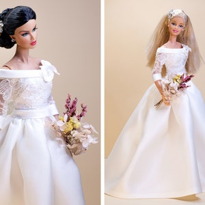 PDF Digital Pattern bridal dress, ball gown dress for Barbie & Integrity toys dolls. VIDEO-tutorial. image 2