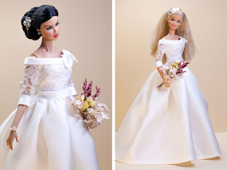 PDF Digital Pattern bridal dress, ball gown dress for Barbie & Integrity toys dolls. VIDEO-tutorial. image 2