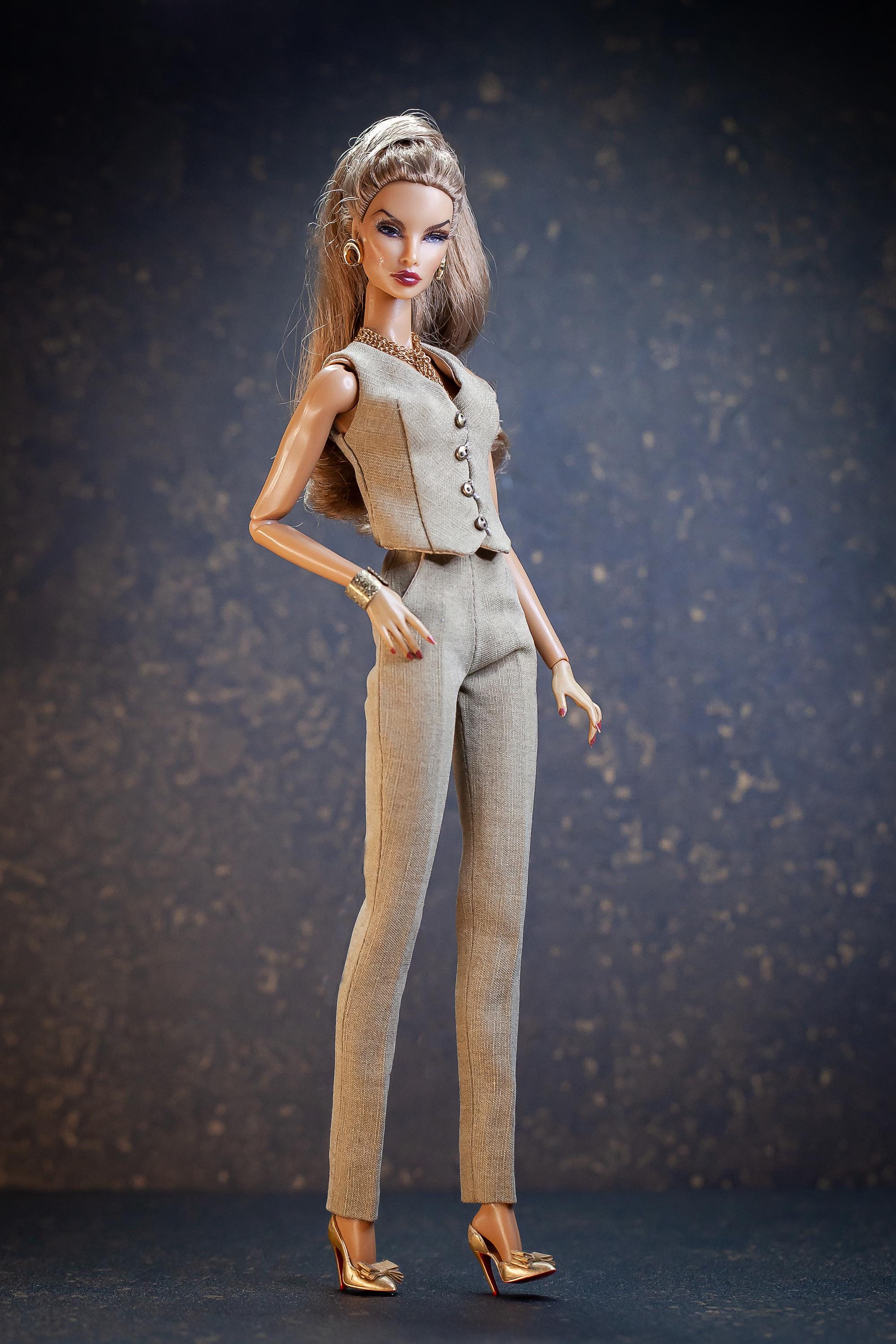 Suit Blazer, Trousers, Vest Moss Green for Integrity Toys