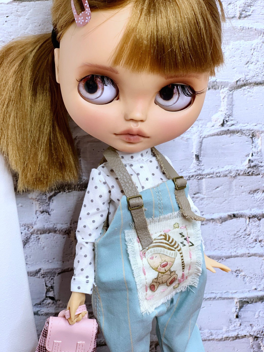 blythe doll ooak customisée, peau blanche, parfait état, yeux