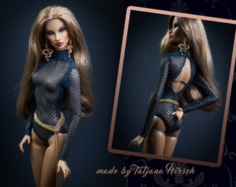 Mesh Bodysuit Blouse for Integrity Toys Poppy Parker Fashion Royalty Nu Face, Barbie Doll