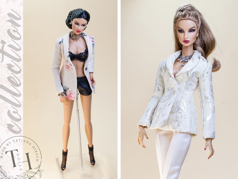 PDF Digital Pattern stylish blazer jacket for Barbie & Integrity toys dolls. VIDEO tutorial. image 7