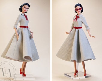 Retro Kleid für Integrity toys Fashion Royalty Nu Face Poppy Parker dolls.