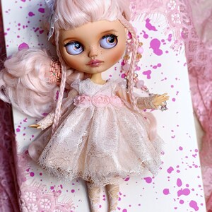 Handgefertigtes Puppenkleid Für 12 Zoll Puppen – Outfit In Blau Für Blythe & BJD Puppen