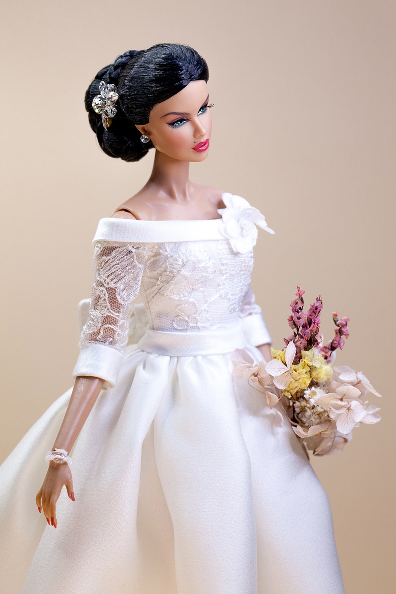 PDF Digital Pattern bridal dress, ball gown dress for Barbie & Integrity toys dolls. VIDEO-tutorial. image 6