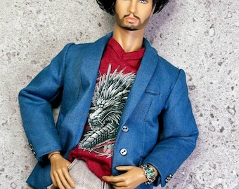 Slim fit jacket blazer for Integrity toys Fashion royalty FR HOMME MONARCHS doll outfit.