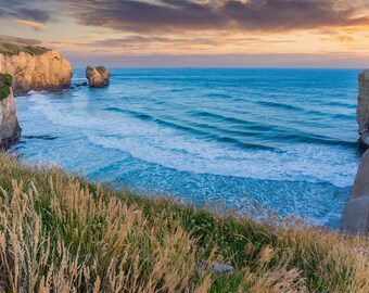 Sonnenuntergang Klippen am Tunnel Beach