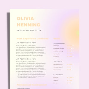 Modelo de currículo moderno - CV Editável Aura - Curriculum Vitae - Carta de apresentação + Referências - 2 páginas