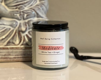 Meditate Candle | White Tea + Ginger | Well Being Collection