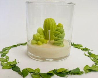 Looking Sharp Candle | Cactus Flower + Jade | Twisted collection