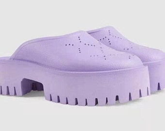 Rubber Slide On Sandals, Jelly Platform Sandals, Rubber Mules, Summer Shoes, Hot Girl Summer, Y2K