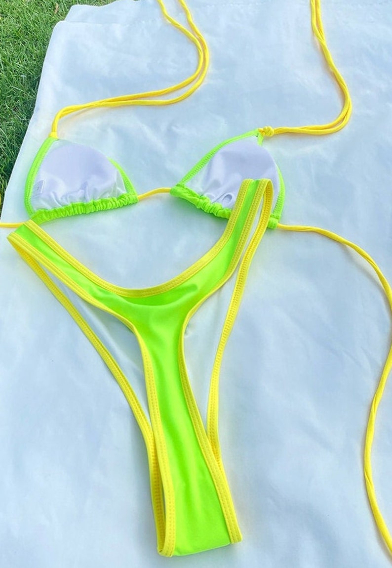 Designer Thong Bikini Dupe Thong String Bikini Kendall Etsy Canada