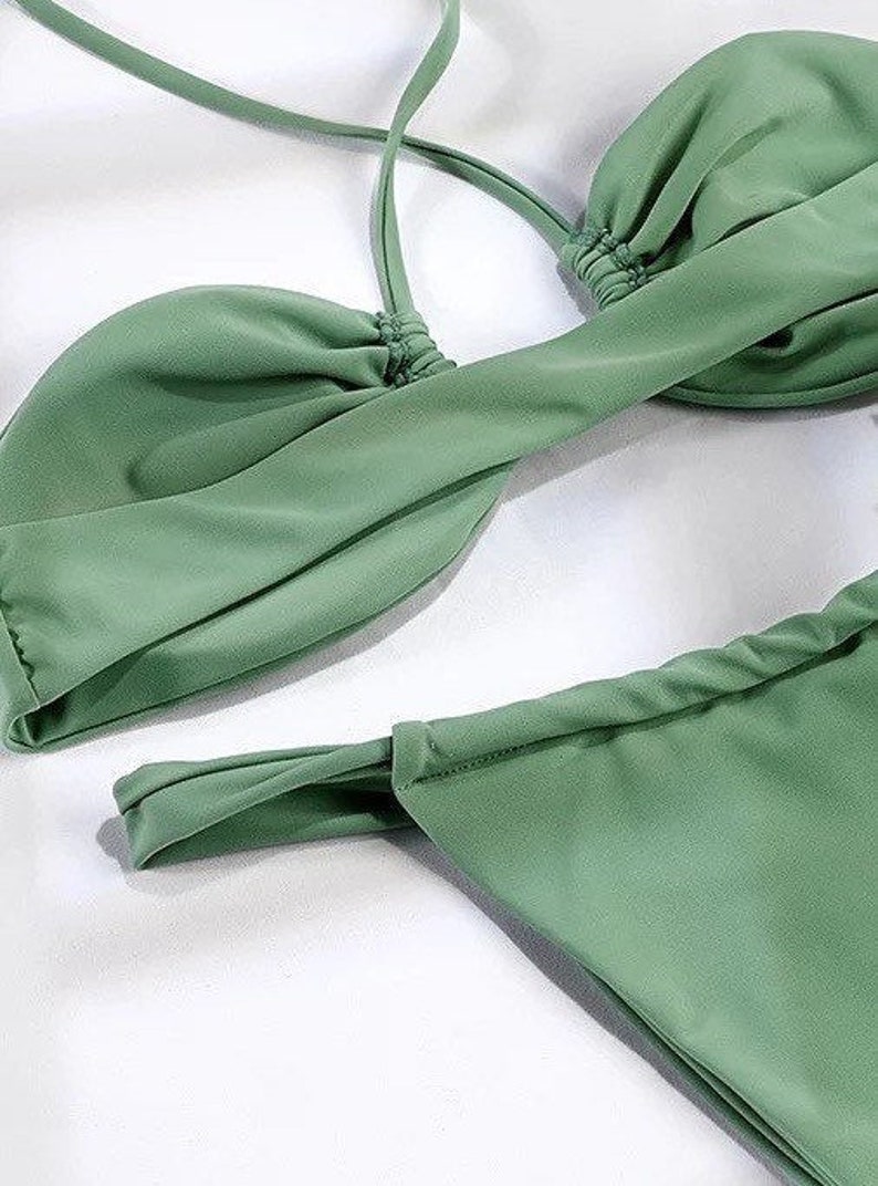 Designer Swim Dupe Mint Green Bikini Kendall Jenner Bikini Etsy