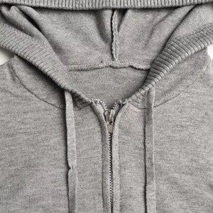 Burberry 25 Zipper-Up Hooded Knit Cardigan Beige Wool Cashmere main image 1