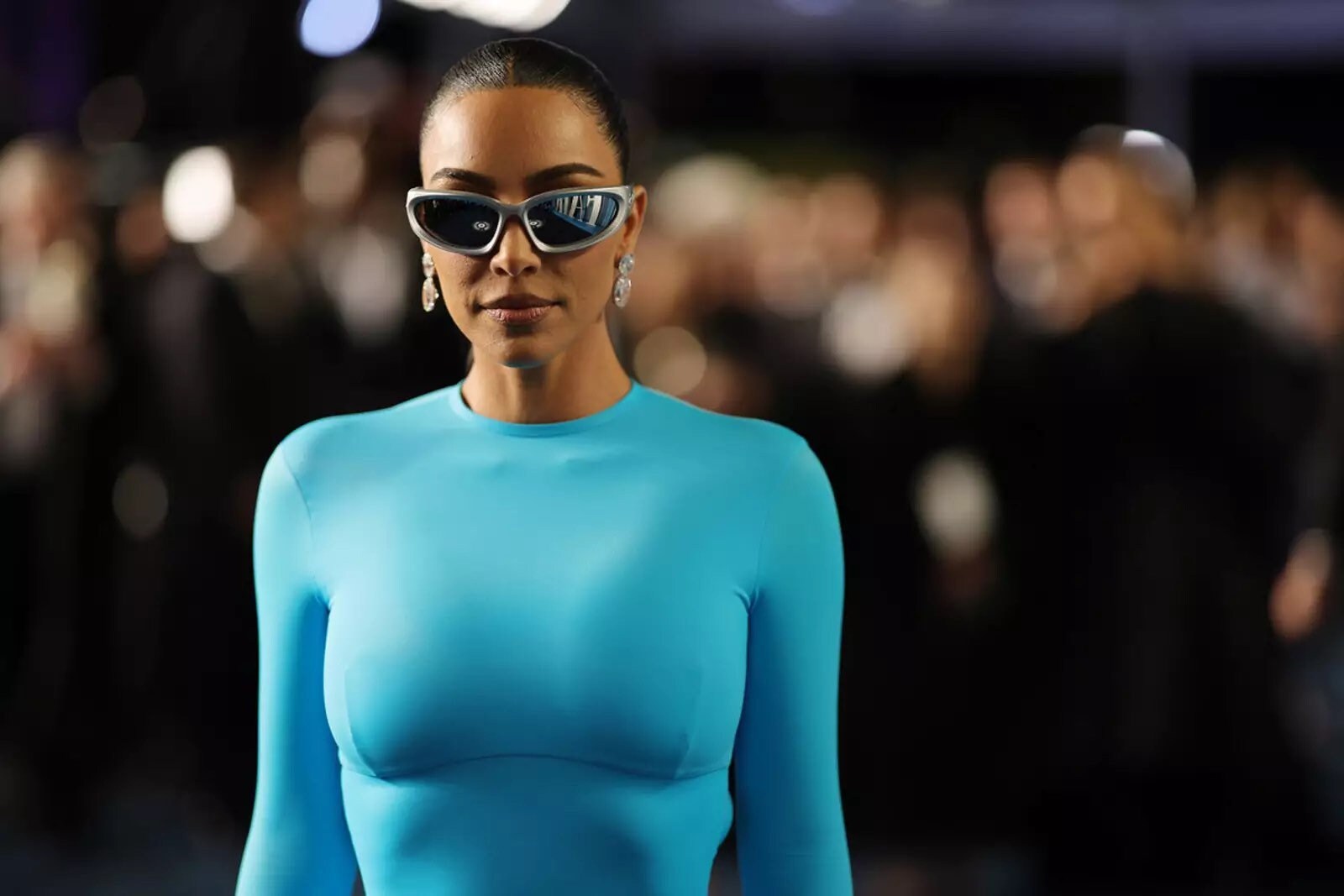 Kim Kardashian Black Sunglasses, Silver Oscars Sunglasses, Kendall