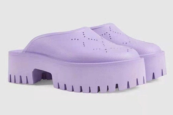 jelly platform slide sandals
