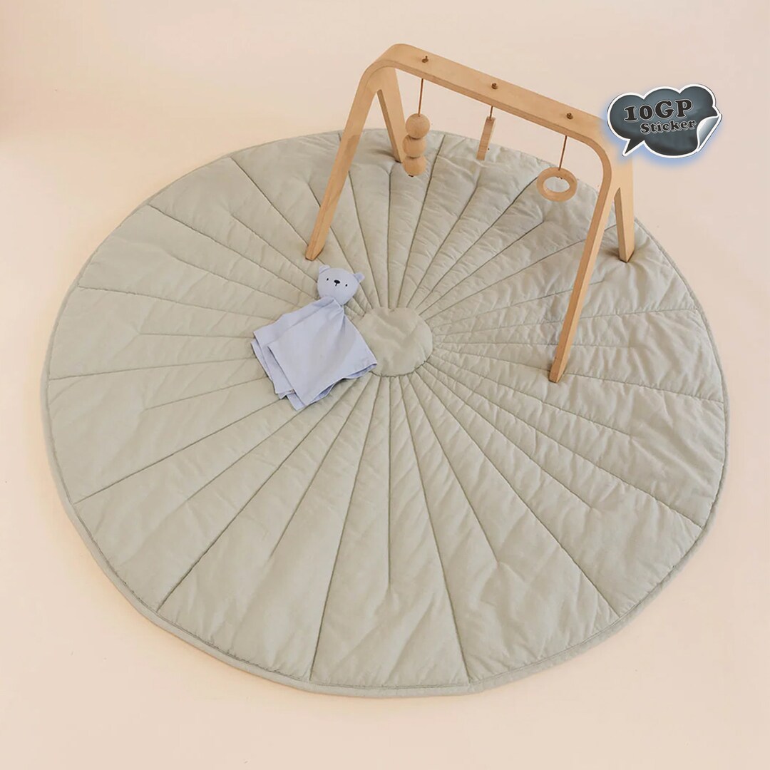 Natural Linen Baby Play Mat. Activity Play Mat. Baby Play Gym. Etsy New Zealand