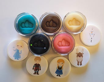 Frozen Party Favor Play Doughs - Princess Theme Party Favors - Princess Party - Birthday Party Play dough - Frozen Characters
