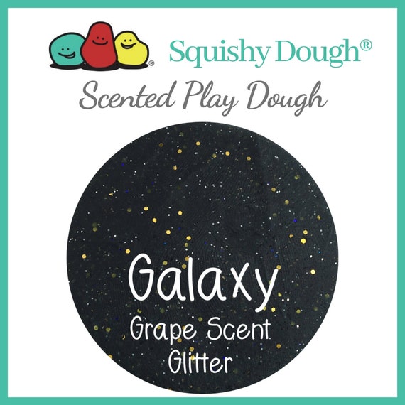 Galaxy Play Dough Grape Scented Black Glittery Dough Space Dough