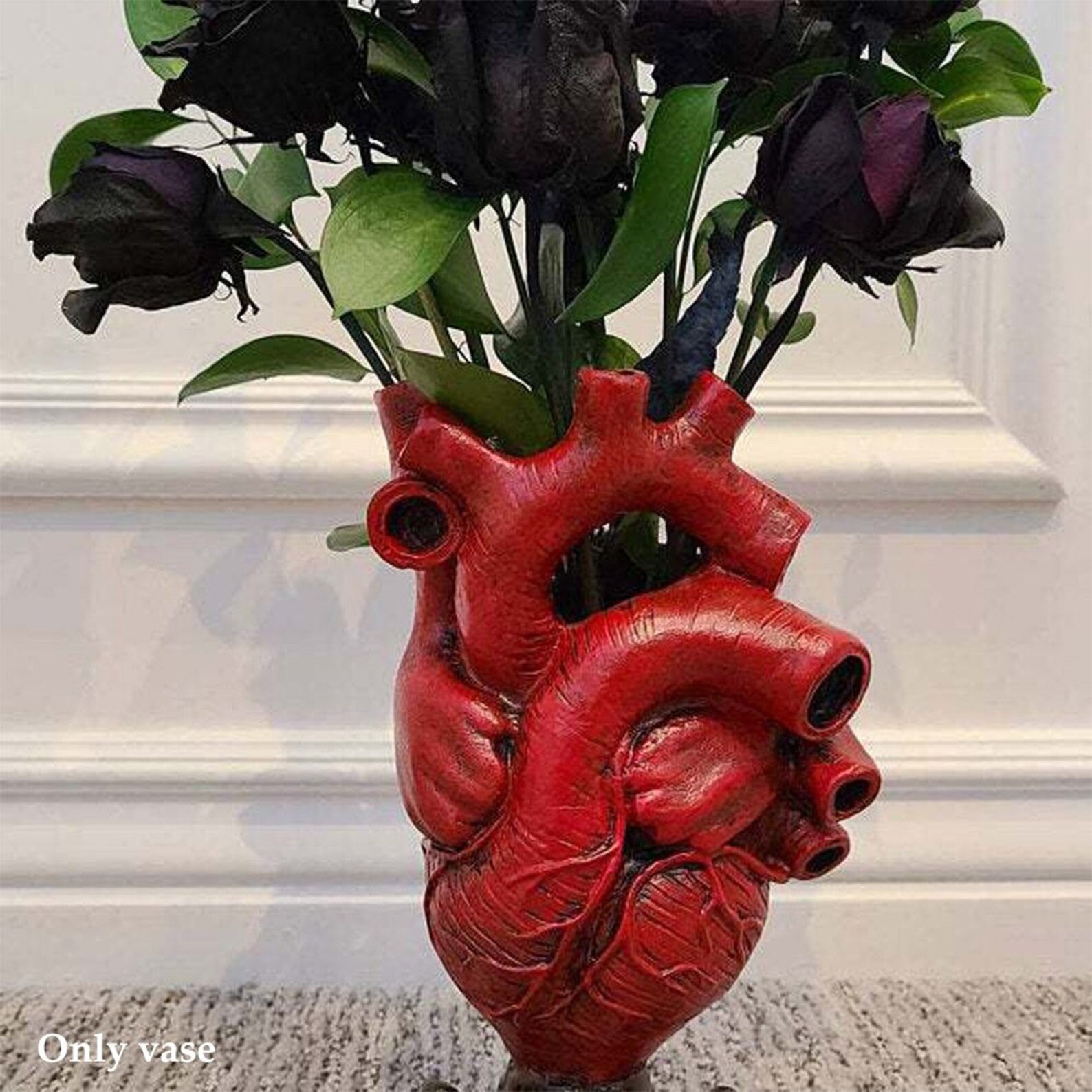 Cute Anatomical Heart Vase Red Tabletop Vase in Red 2021 Etsy