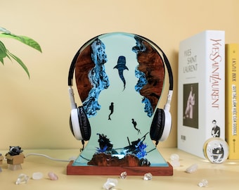 Ocean Gaming Headphone Stand | Cute Office Decor | Gamer Accessories, Diver lamps decoration, Ocean lamp, Whale shark Headphone Holder