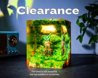 CLEARANCE-Korok Epoxy Lamp Zelda Korok Night Light Hyrule Korok Resin Lamp Tri Force Resin Art Breath of the Wild Hylian Lamp