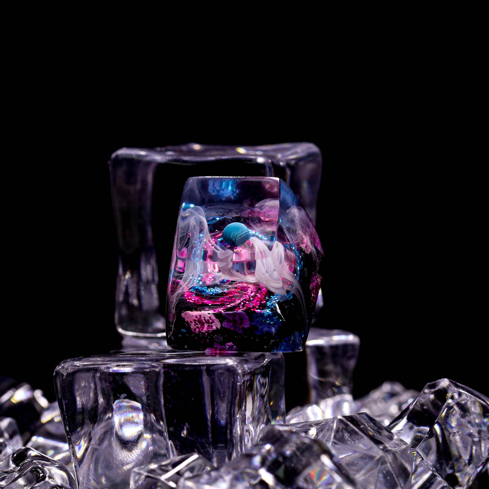 Galaxy Artisan Keycap, Space Resin Keycap, Interstellar Artisan Keycap ...