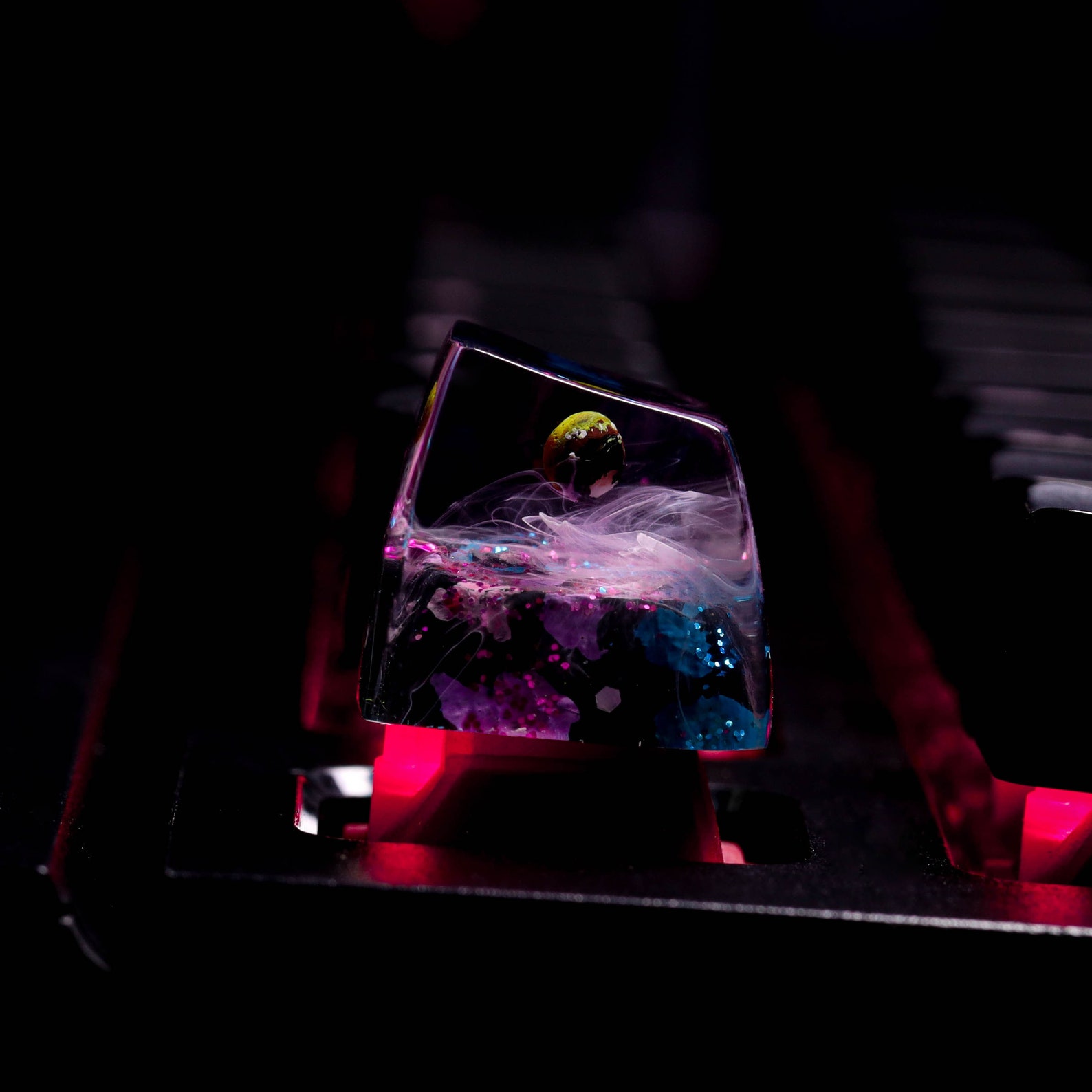 Galaxy Artisan Keycap, Space Resin Keycap, Interstellar Artisan Keycap ...