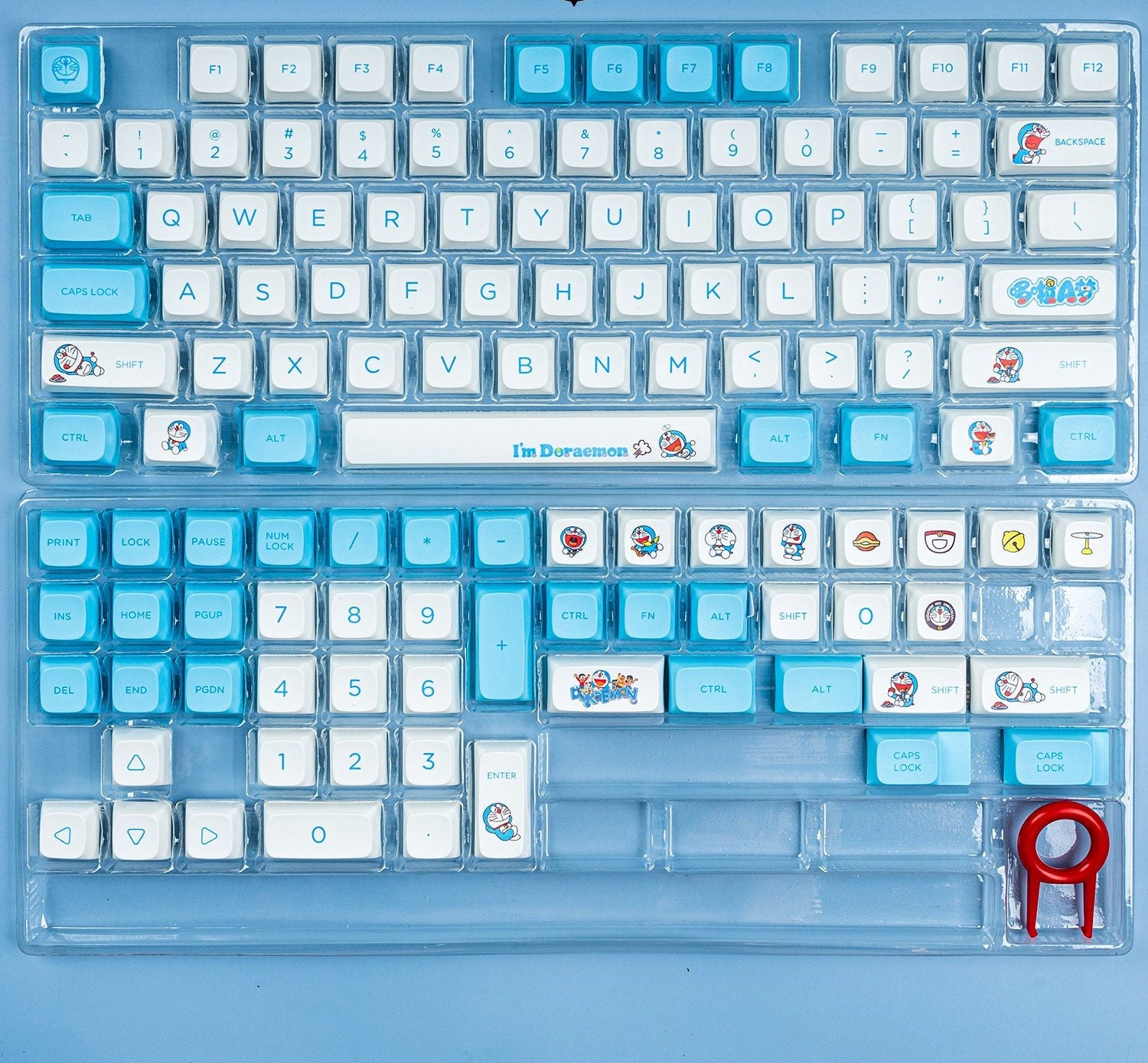 DORAEMON Keycap Set Full Anime Keycap Set 125 Keycaps XDA Etsy