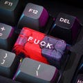 Fuck keycap for Backspace Custom word artisan keycaps, Personalized keycap for mechanical keyboard, SA keycap Handmade Artisan Keycap product logo