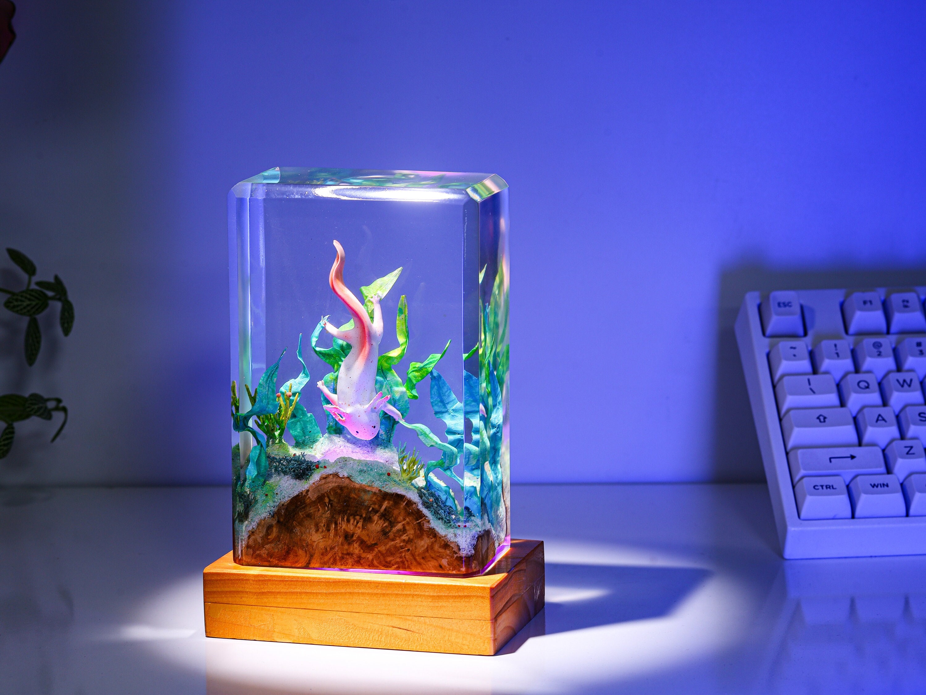 Juexica 17 Pcs Miniature Ocean Themed Resin Axolotl Tunisia