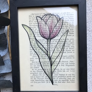 tulip painting framed wall decor floral spring decoration painting art Tulpe Gemälde Wand Deko florales Gemälde flower decoration Frühling