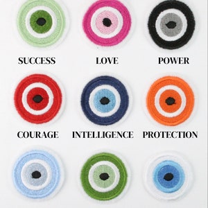 Nazar Evil Eye Ward Protection Symbol Charm Curse Magic Multi-Color  Embroidered Iron-On Patch Applique