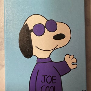 Snoopy Joe Cool Acrylic Painting By Freeotto Etsy
