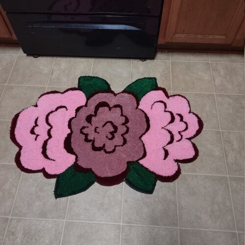 Pink flowers shops Rug