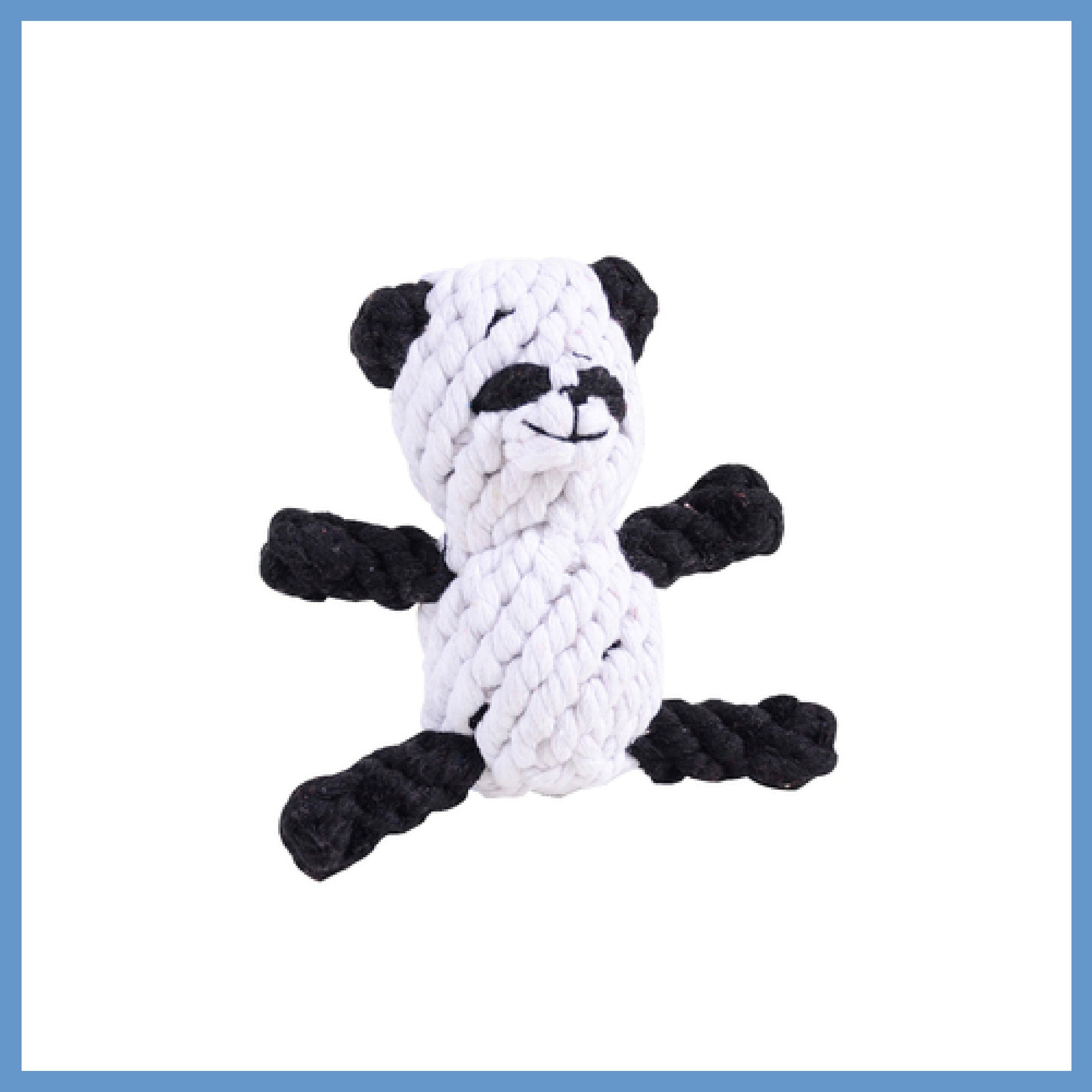 Braided Rope Toy Panda Dog Toy Small Etsy UK