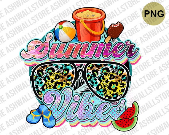 Summer Vintage Beach Retro Penguin Sublimation Png