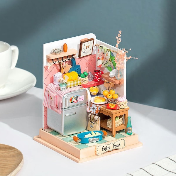 Robotime Rolife Taste Life(Cuisine) DIY Maison de poupée miniature DS015 freundlichen für Anfänger Geschenk Jugendliche Mädchen Frauen basteln