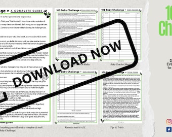 Guide complet 100 Baby Challenge, Guide du défi Sims, Téléchargement numérique, Tracker numérique, Sims Tracker
